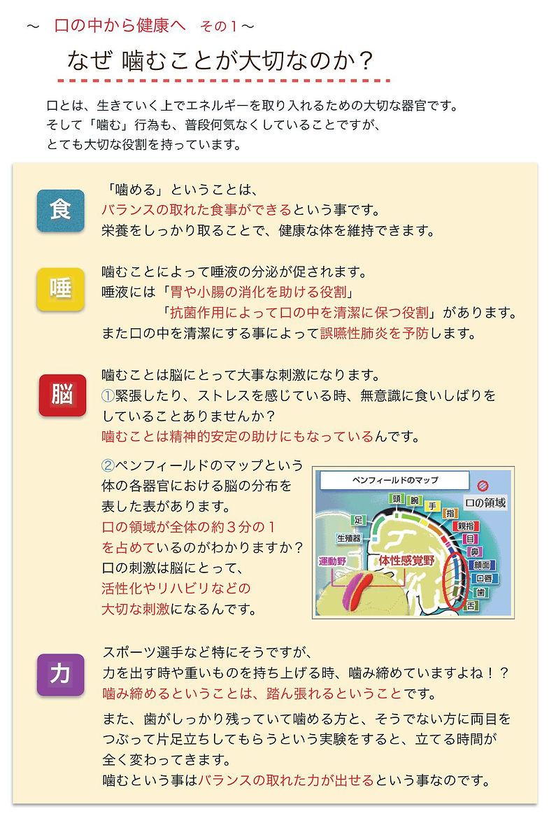 噛むことの大切さ