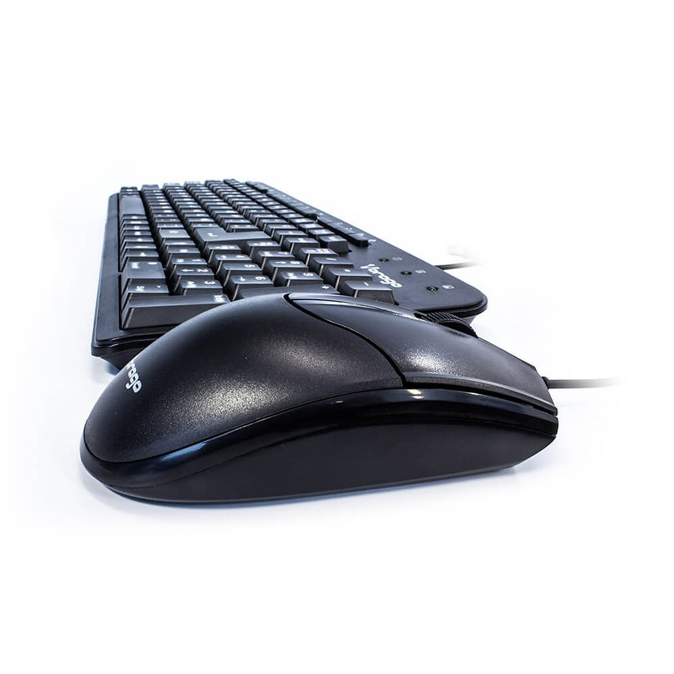 Miniatura: KIT VORAGO KM-105 TECLADO Y MOUSE ALAMBRICO MULTIMEDIA USB