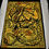 Thumbnail: Fierce dragon tapestry, yellow, 100% cotton