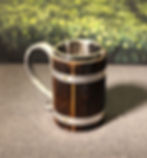 Thumbnail: Barrel mug - tavern style wooden mug with metal insert
