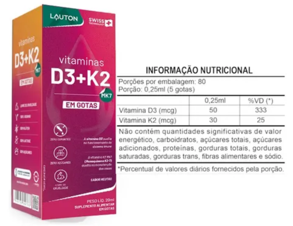 Miniatura: VITAMINA D3 PURA EM GOTAS 20ML (CLINICAL SERIES) LAUTON
