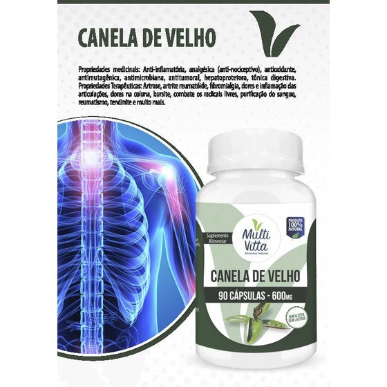 Miniatura: CANELA DE VELHO 90 CAPS MULTIVITTA