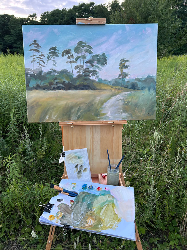 acrylic on canvas, landscape painting