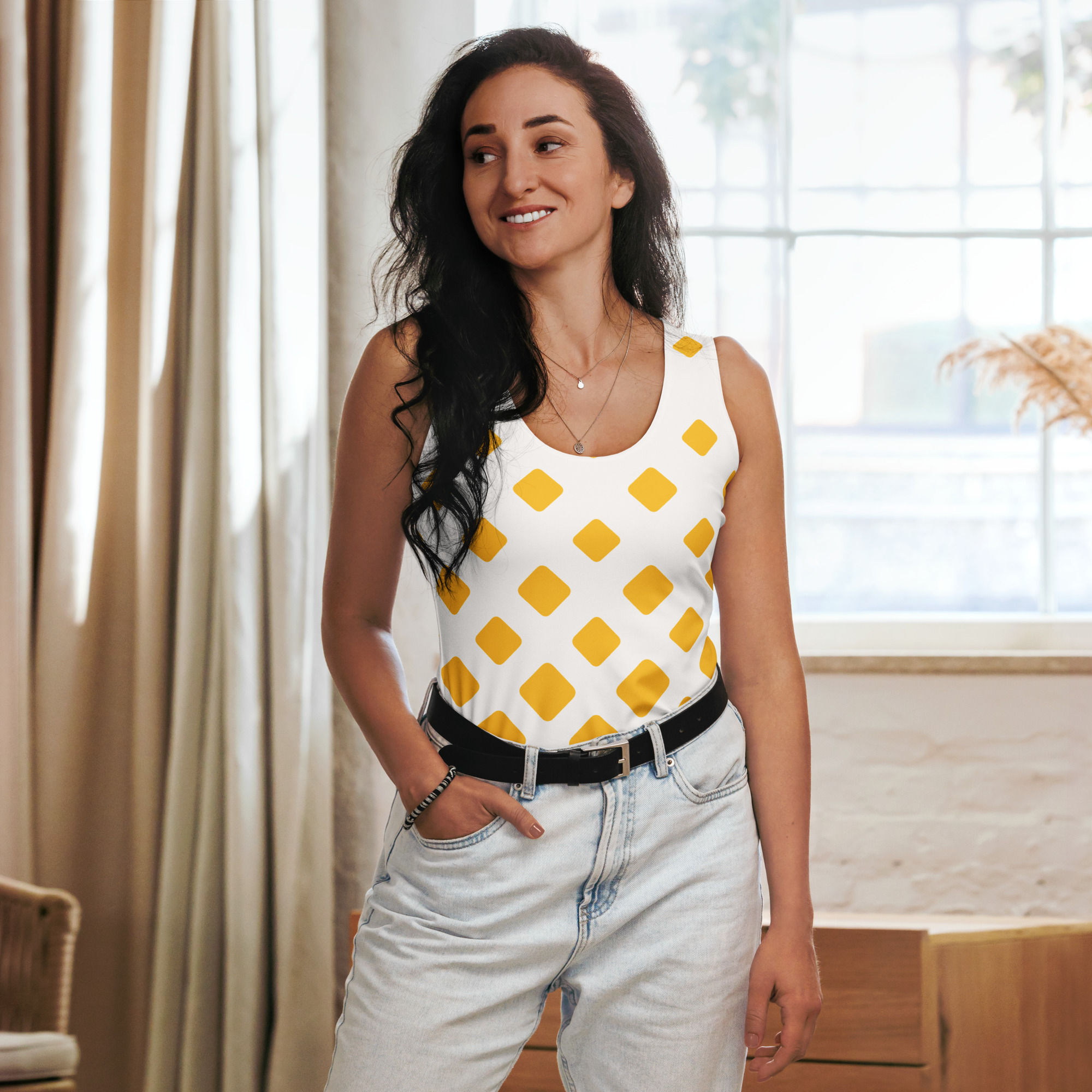 Yellow Costal Tank Top