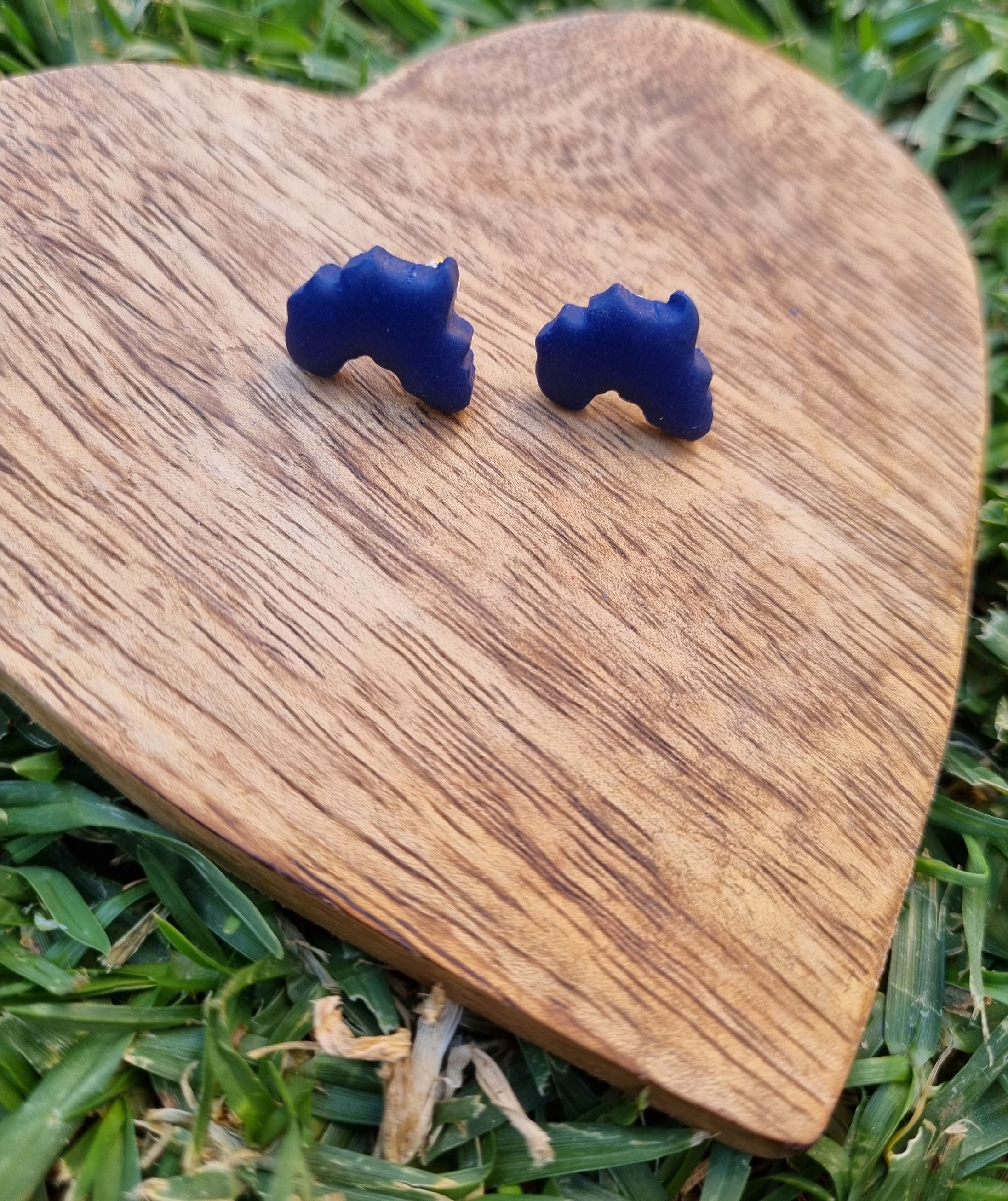 E30 - Navy Blue Polymer clay Earrings