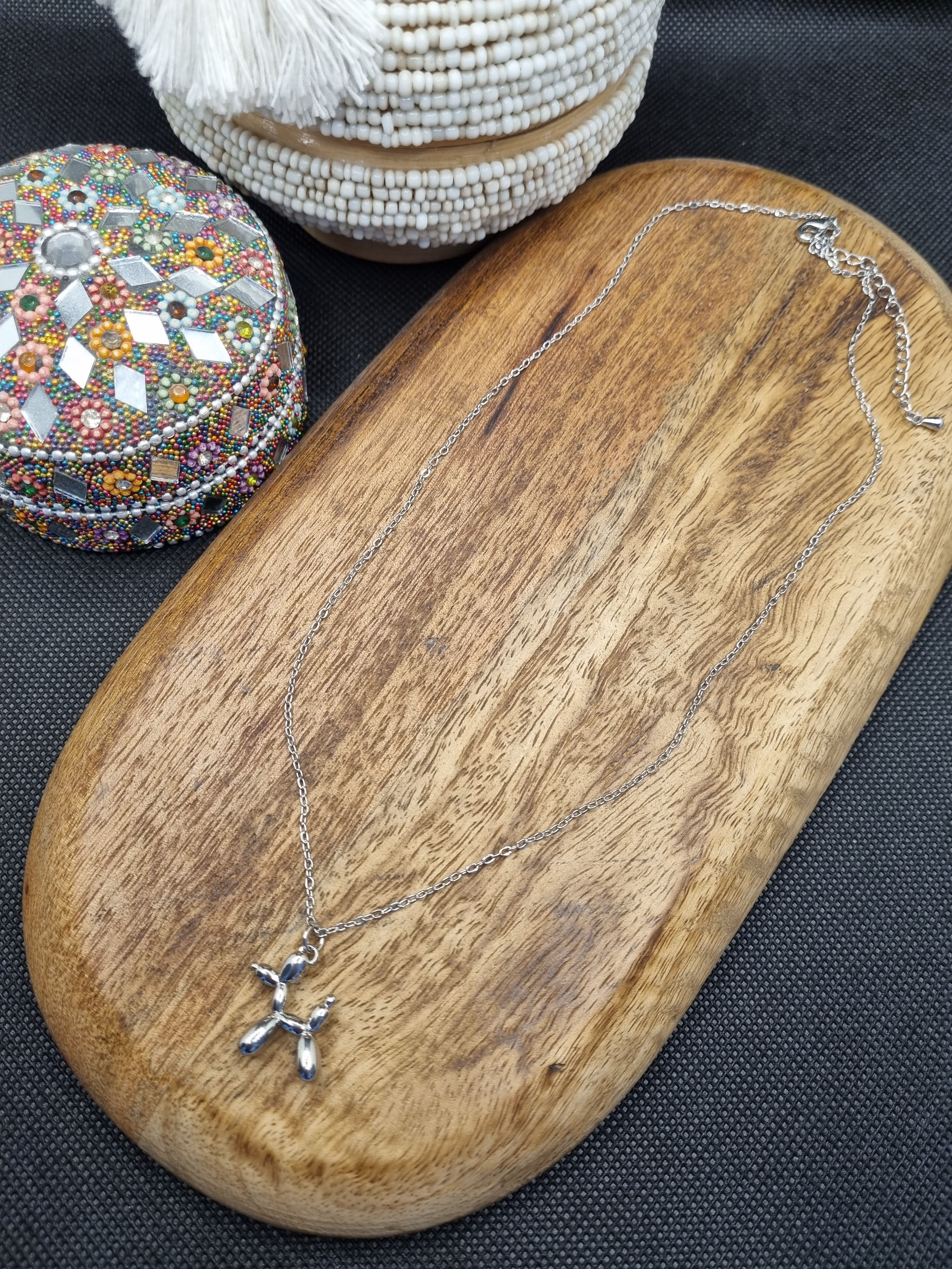 G79 - Silver Toned  Stainless Steel Necklace with Pendant