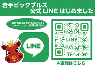 岩手ビッグブルズ LINEお友だち登録はこちら