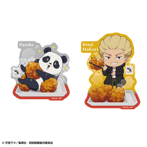 ミニキャラダイカットステッカー（２枚入）　パンダ・秤金次