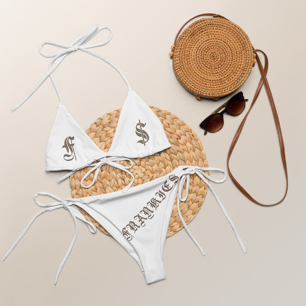 recycled string frankini WHITE