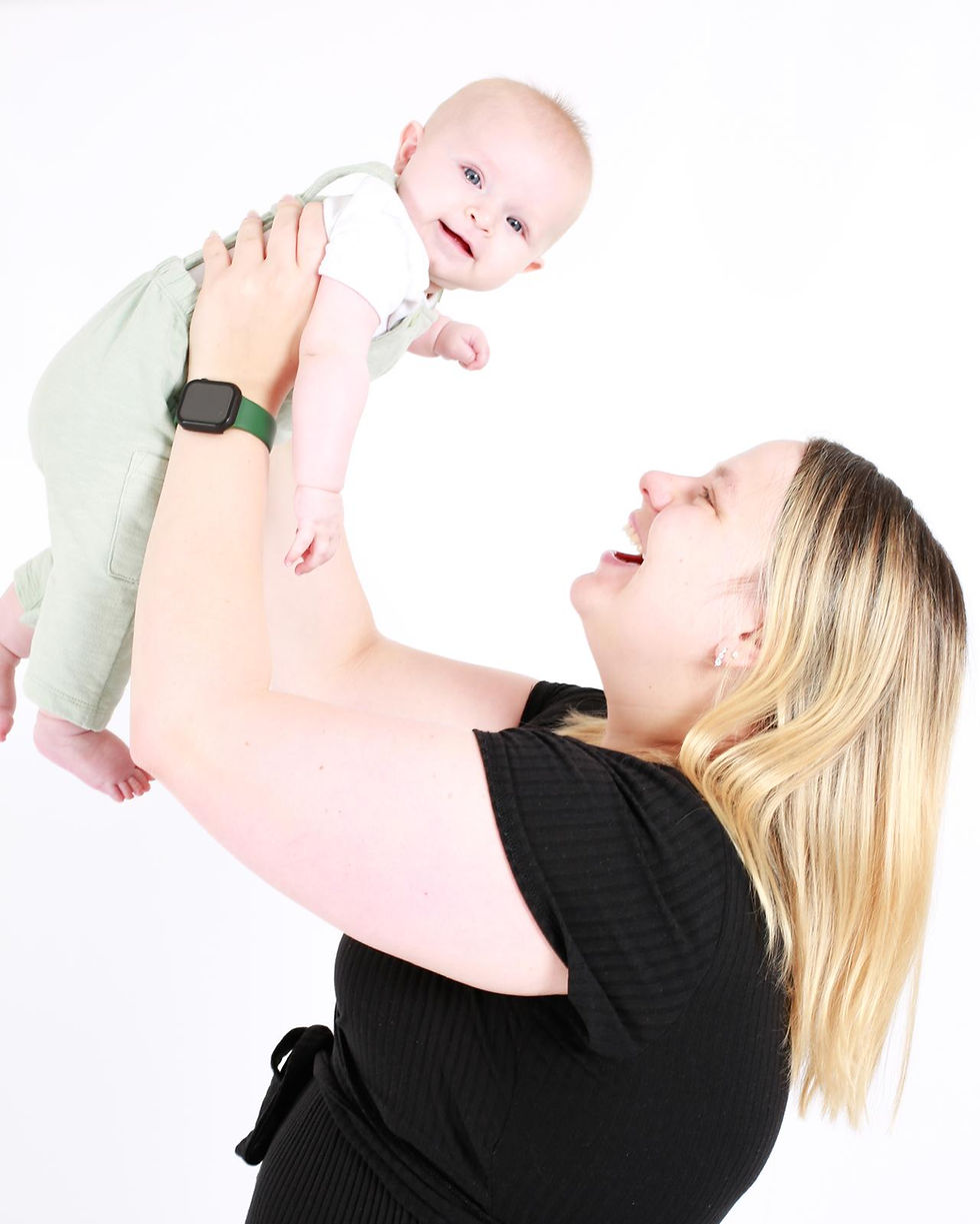 Dawn, a single mother by choice, lifting up her created using donor sperm