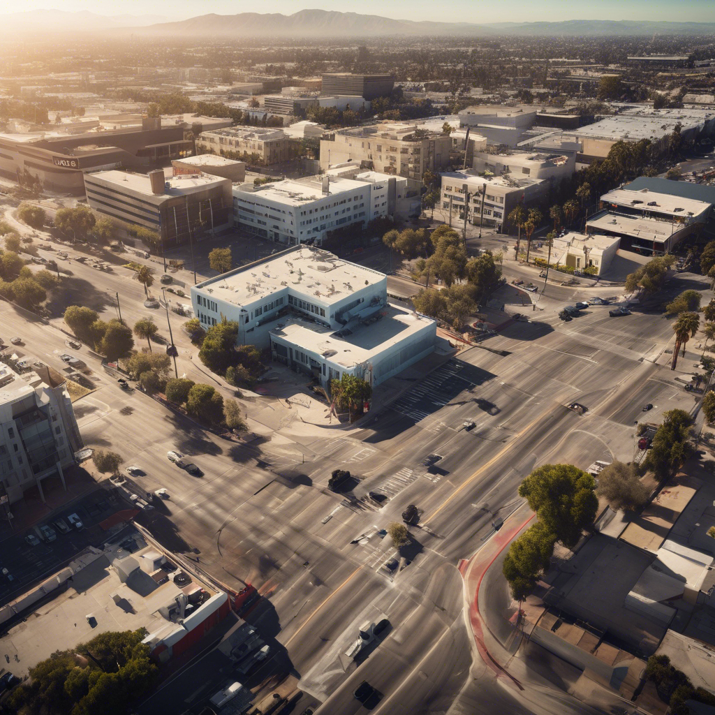 Aerial view of Santa Monica Beach