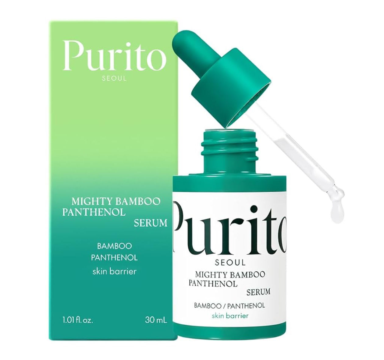 PURITO Mighty Bamboo Panthenol Serum, Glow Serum, 30  ml