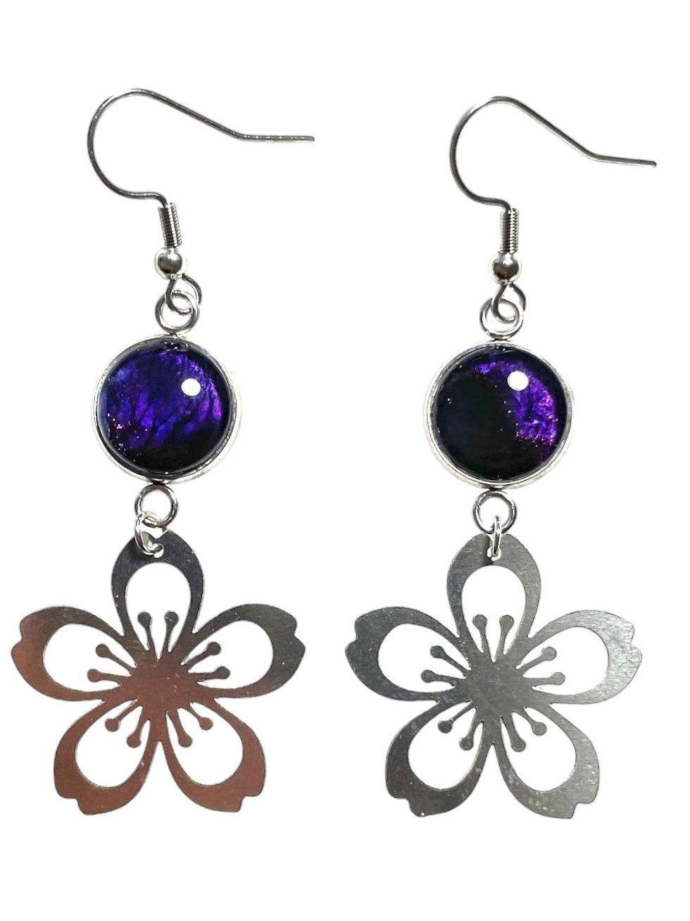 Original Artwork Flower Earrings