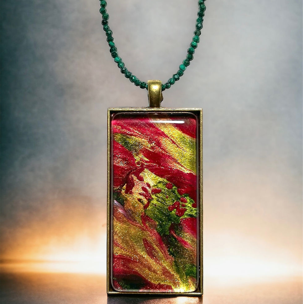 Original Artwork Large Rectangle Pendant
