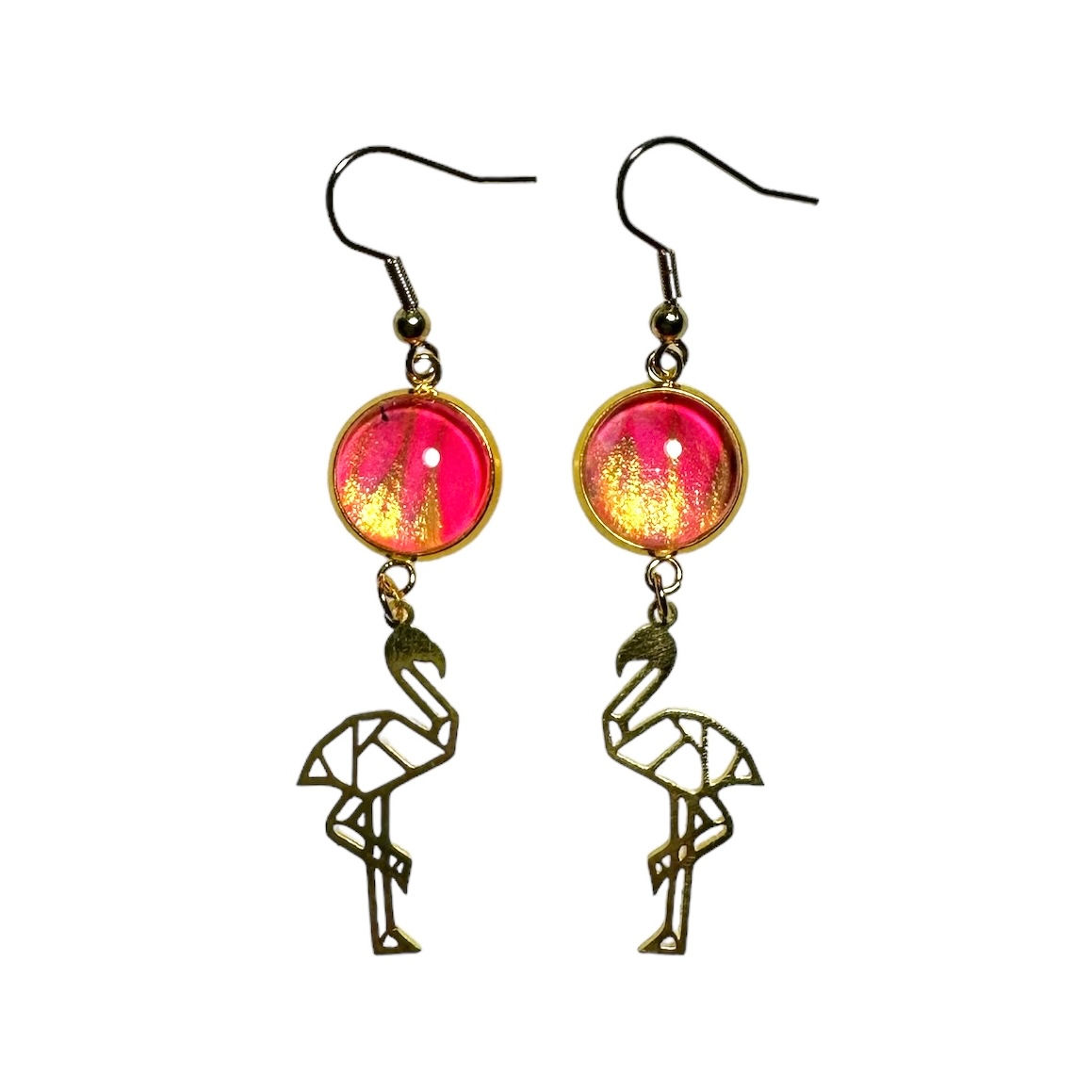 Original Artwork Flamingo Earrings