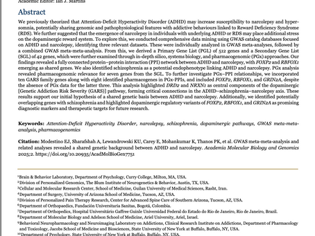 GWAS meta-meta-analysis and related analyses revealed a shared genetic background between ADHD and narcolepsy