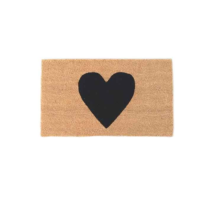 שטיח סף כניסה לבית או לבניין לב שחור