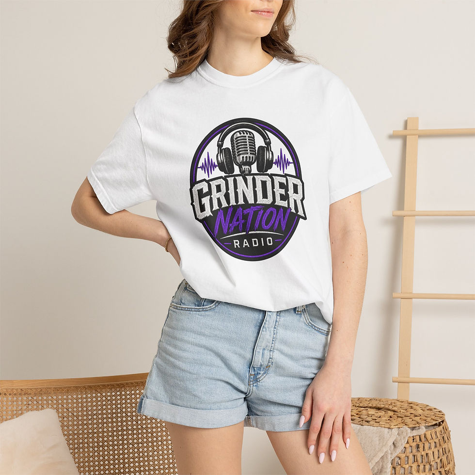 Thumbnail: Grinder Nation Radio T-Shirt — Vintage Microphone Podcast Tee