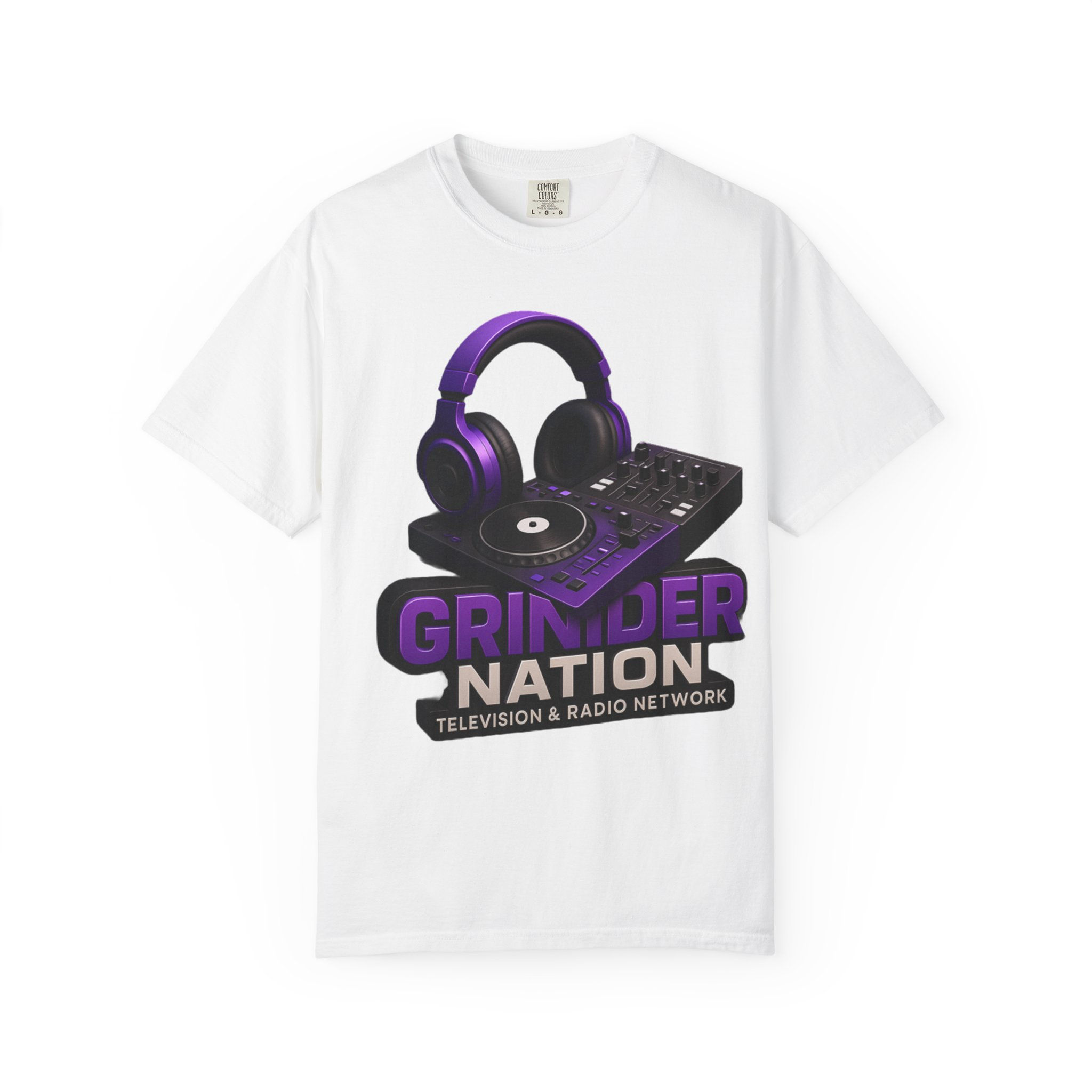 Grinder Nation DJ Logo T-Shirt — Radio & TV Music Crew Tee