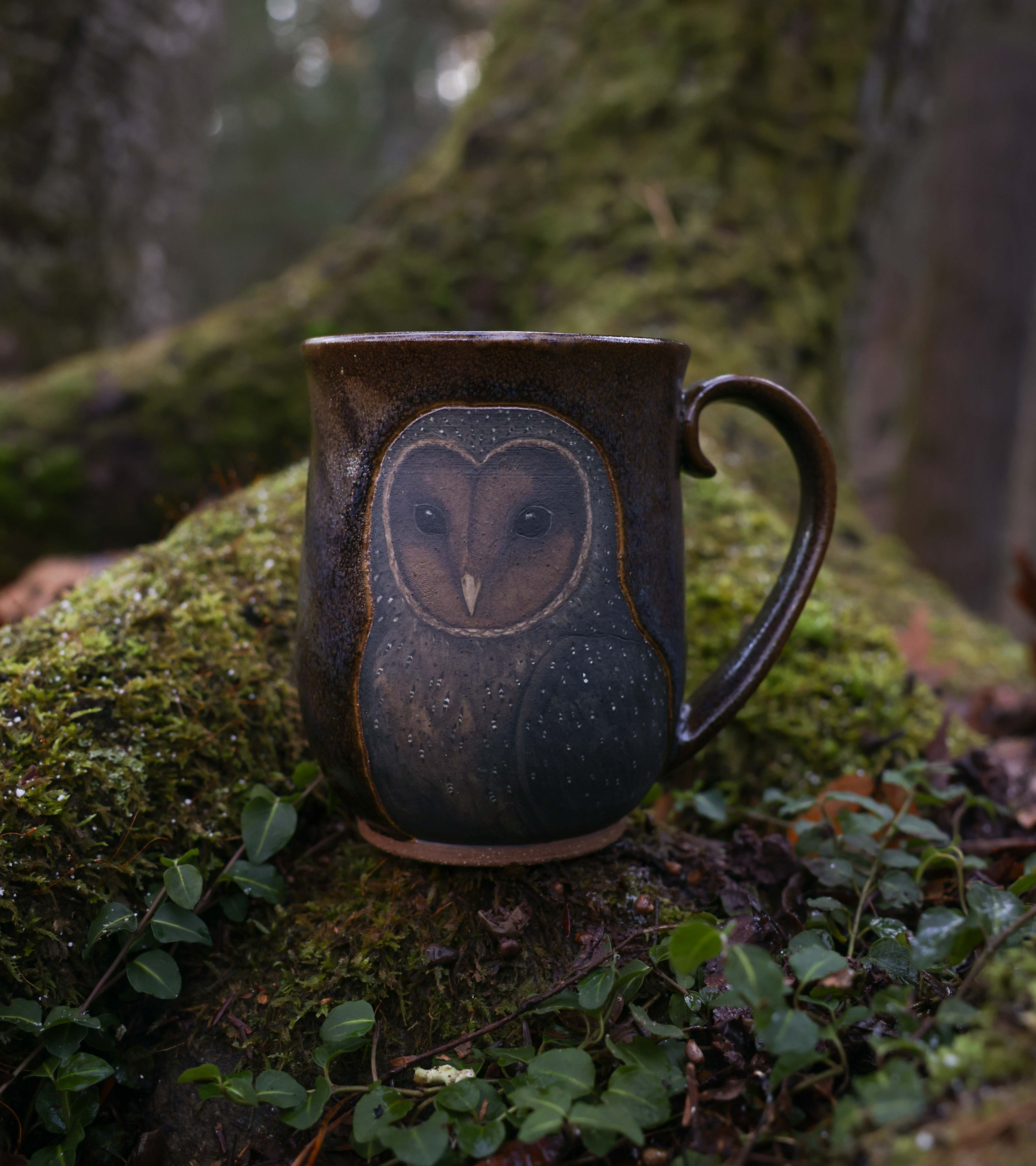 Melanistic Barn Owl Mug