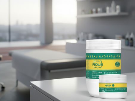 creme de massagem Rous em ambiente de fisioterapia