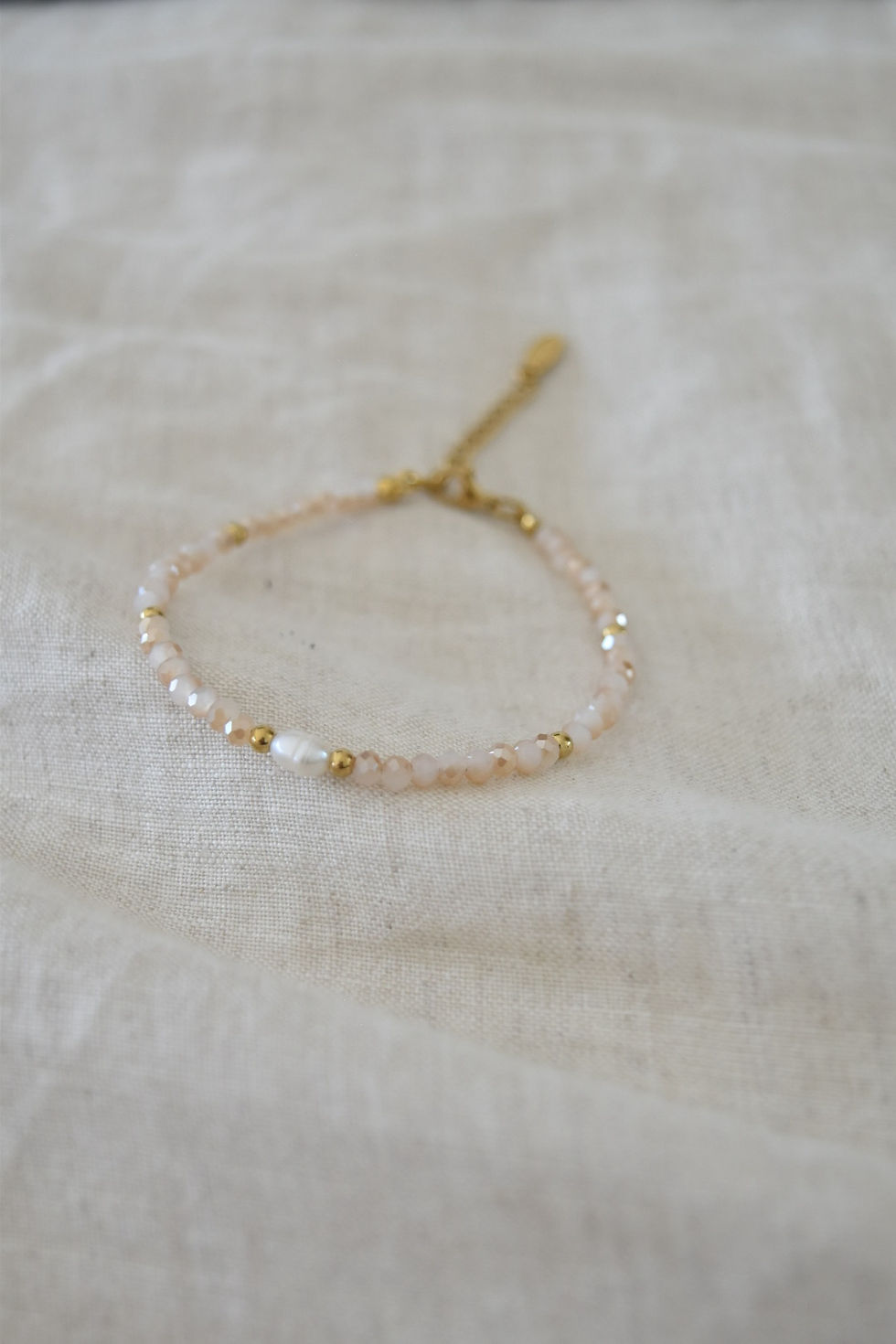 Miniatura: Pulsera de Perla Natural y cristales checos