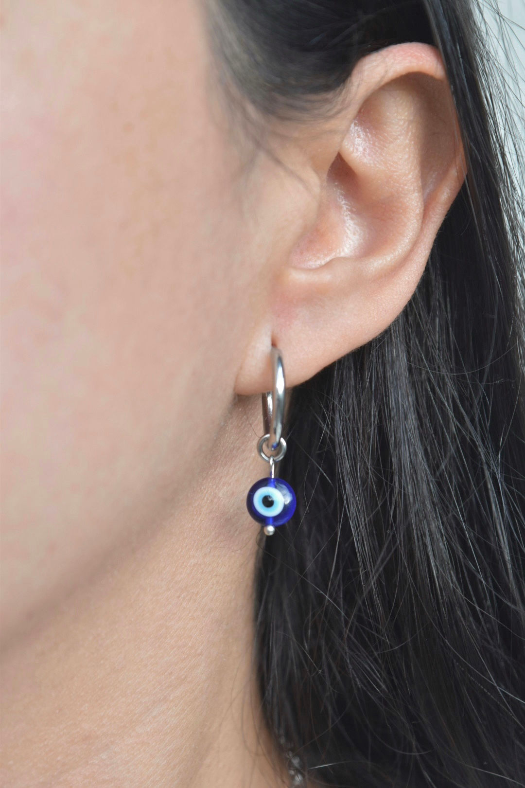 Aros de acero con Ojitos Turcos