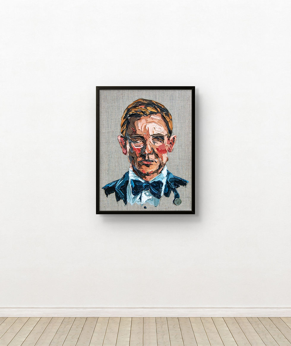 Thumbnail: James Bond Daniel Craig 007 Original Abstract Painting