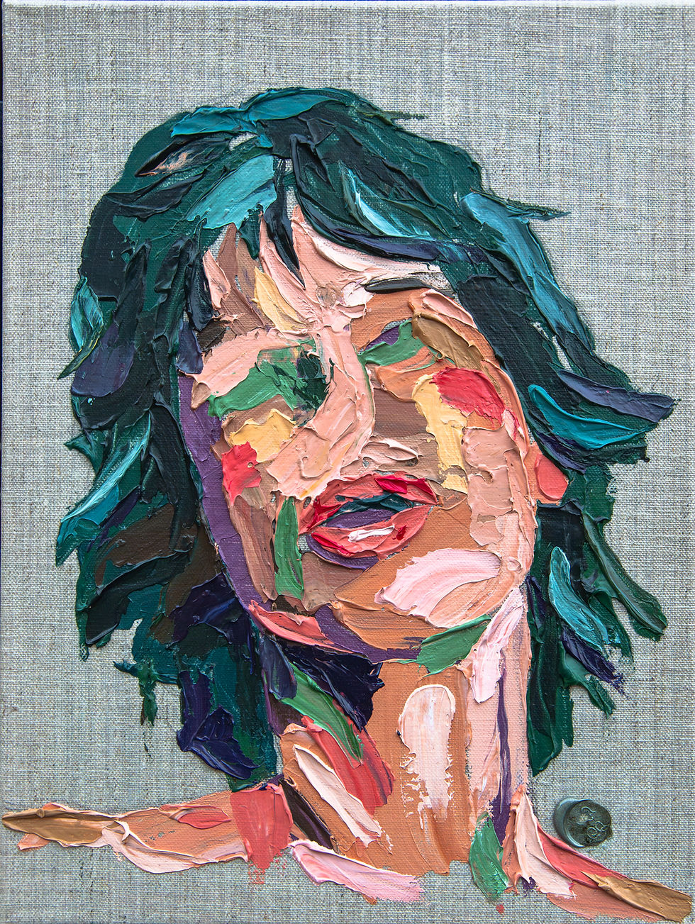 Thumbnail: Mick Jagger Textured Original Abstract Painting