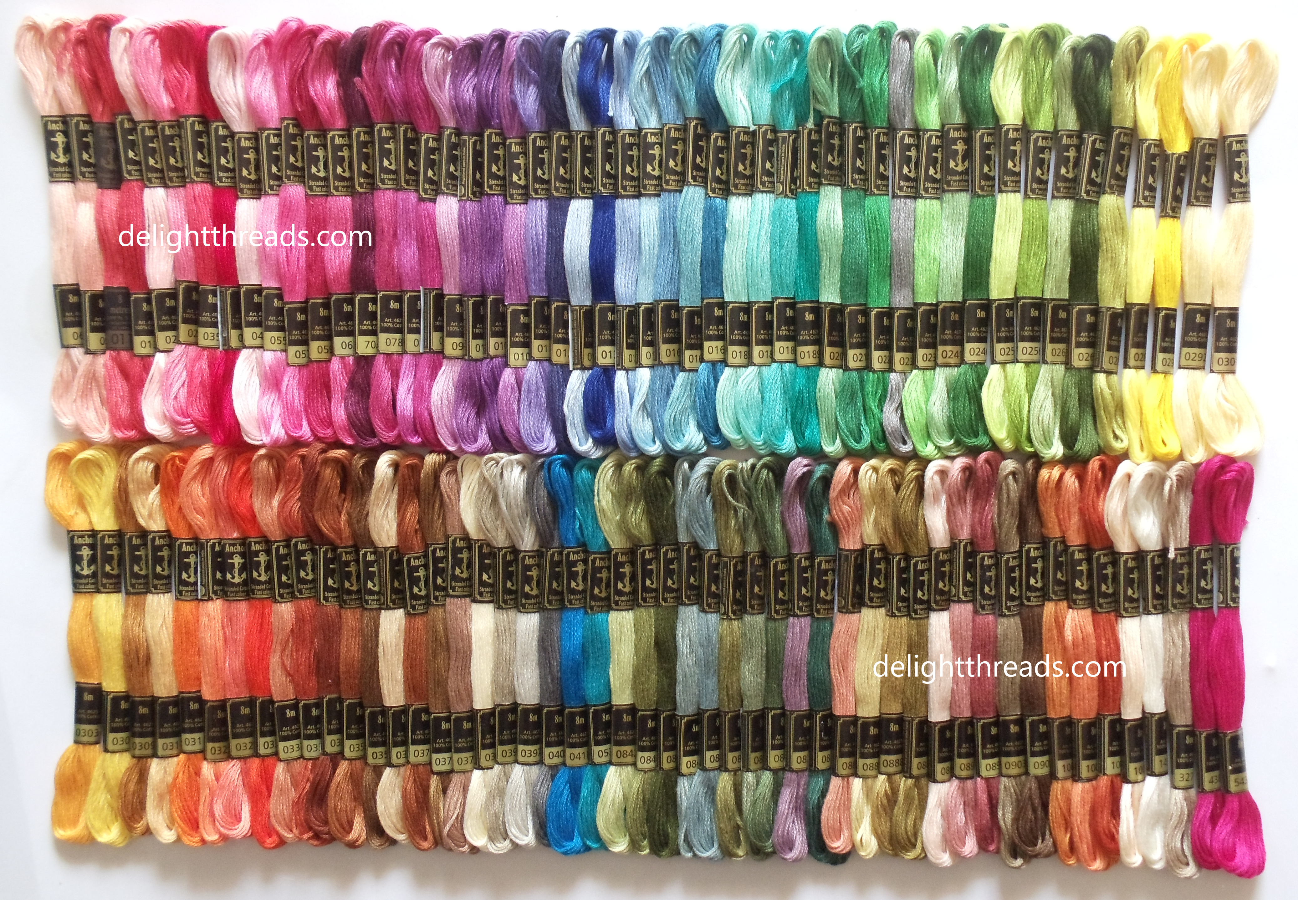 Anchor - Set of 100 Skeins in Solid Color