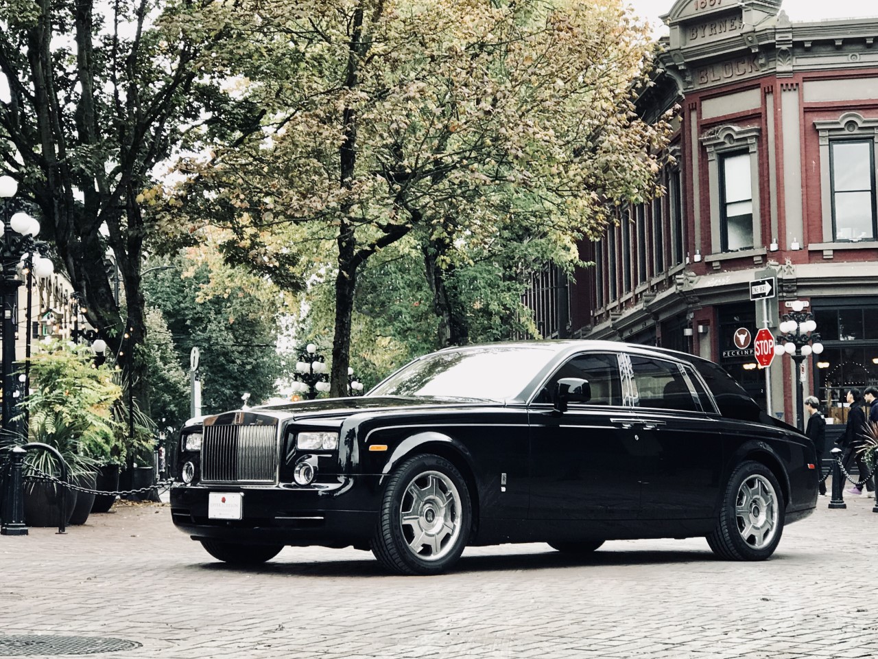 Rolls-Royce Phantom in Gastown, Vancouver. Upper Echelon Chauffeurs
