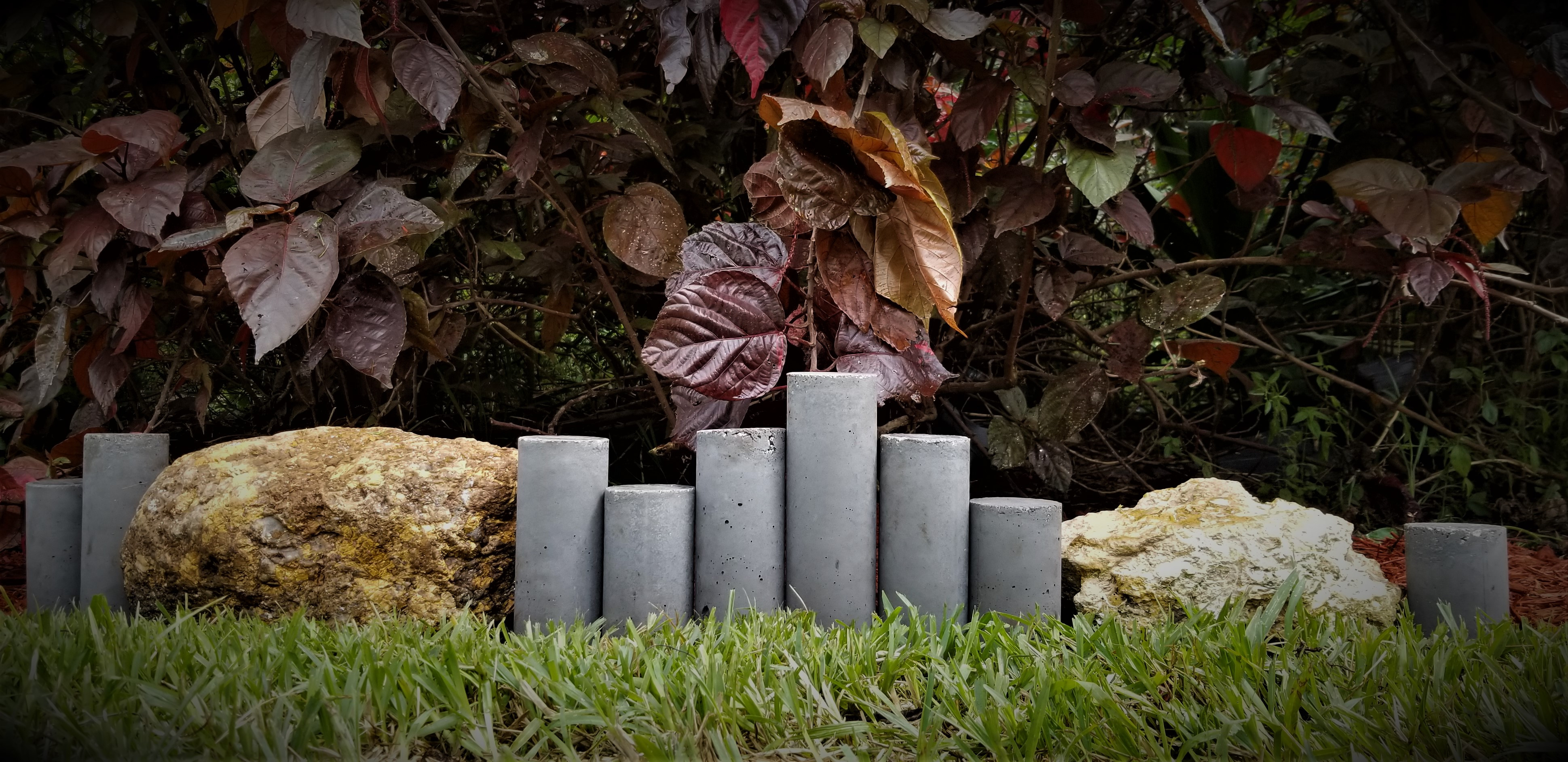Oriental Garden Edging Concrete Post