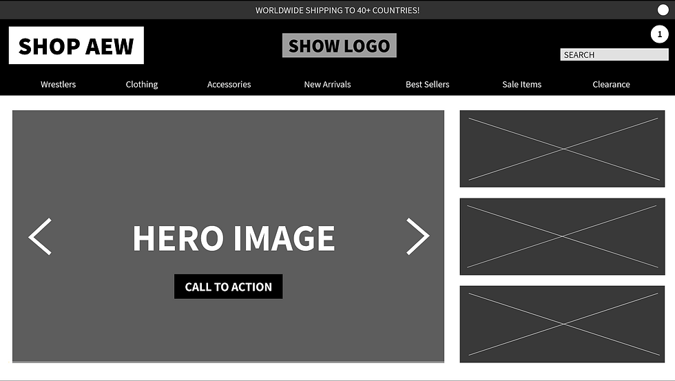 Lo Fi Wireframe Homepage