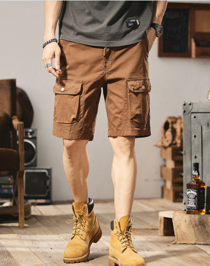 Miniatura: Men's Casual Cargo Shorts with Multiple Pockets