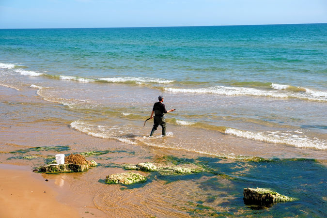 The endless white beaches of Donnalucata, Sicily