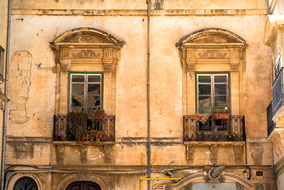 Baroque details in Modica, Val di Noto, Sicila