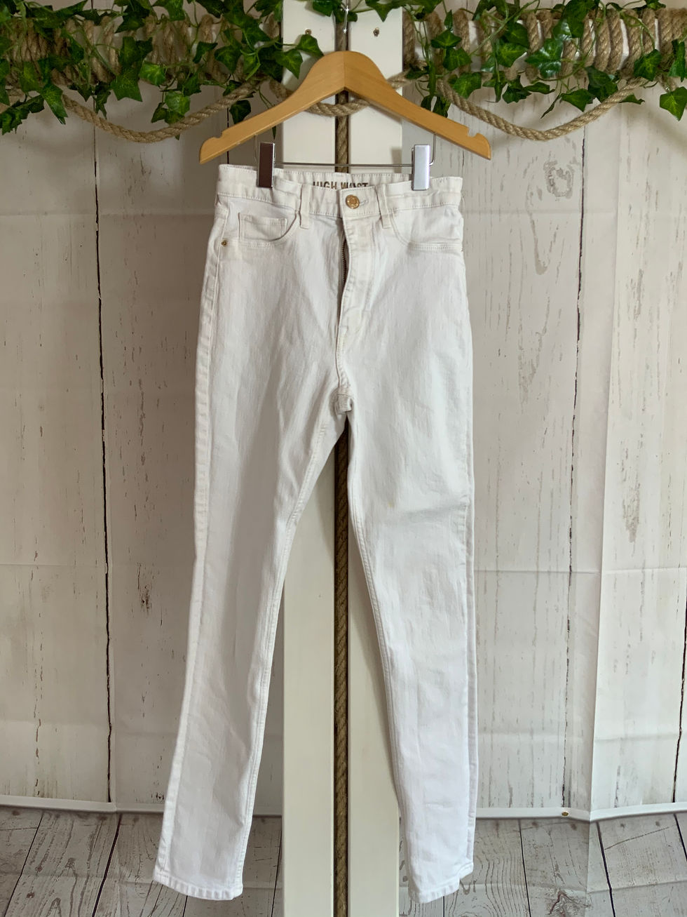 11-12 Years H&M white high waisted skinny jeans