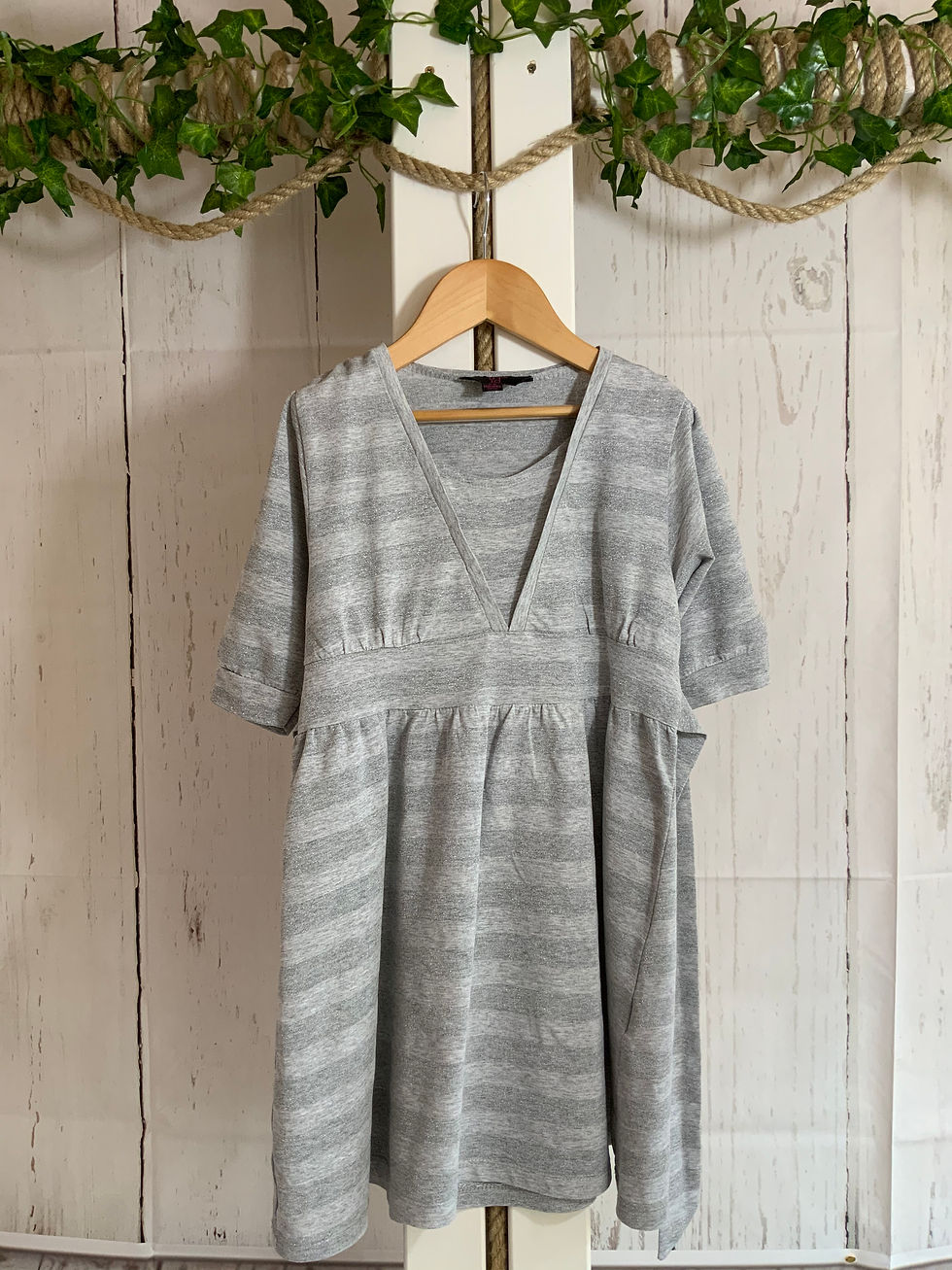11-12 Years Primark grey stripe dress