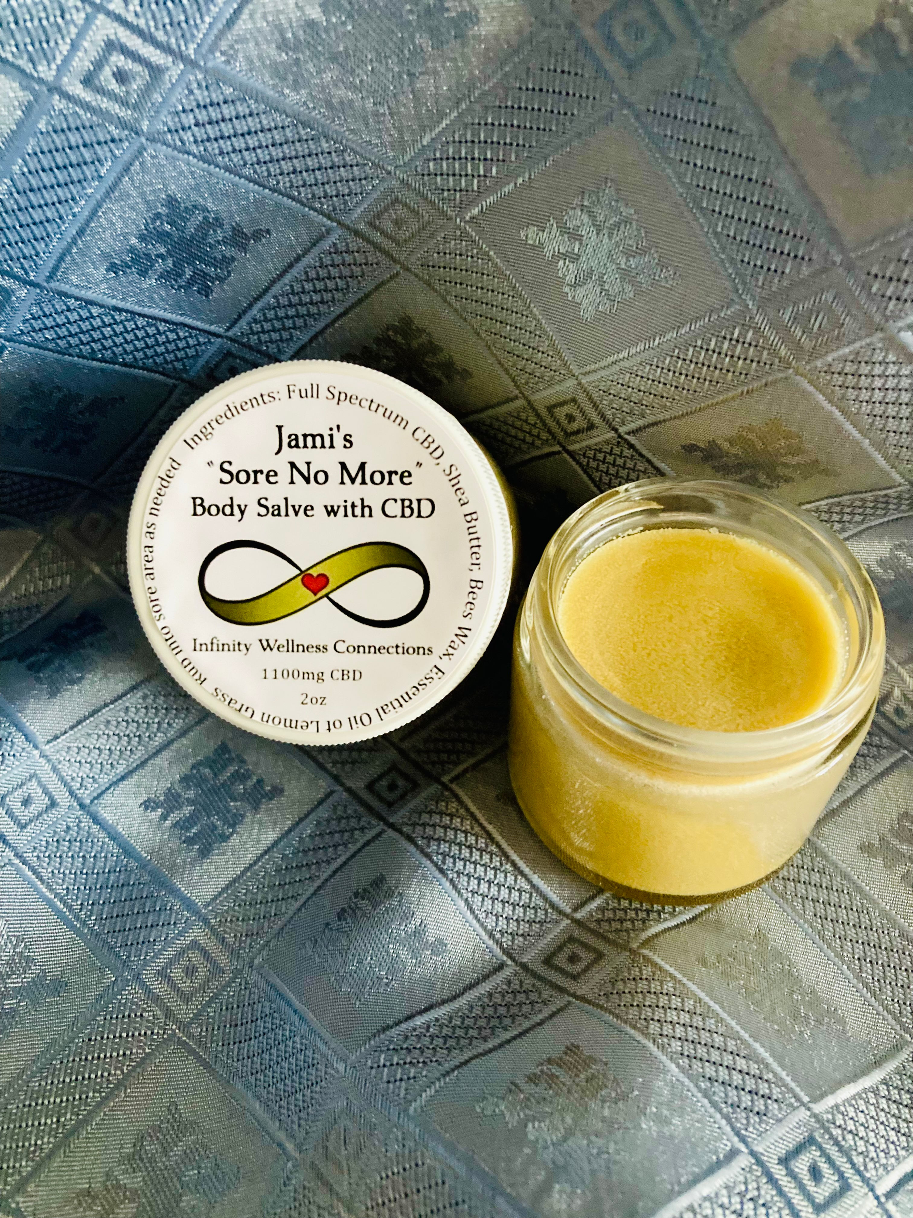 Jami's Sore No More Body Salve with CBD