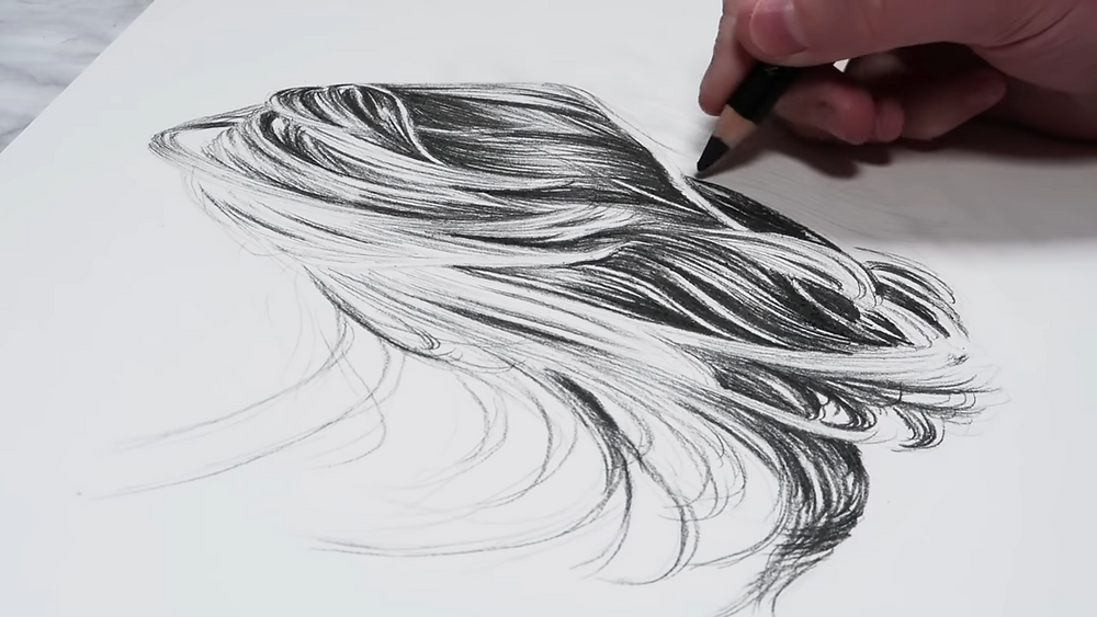 How To Draw Hair In 5 Easy Steps Drawing Realistic Hair With Pencils