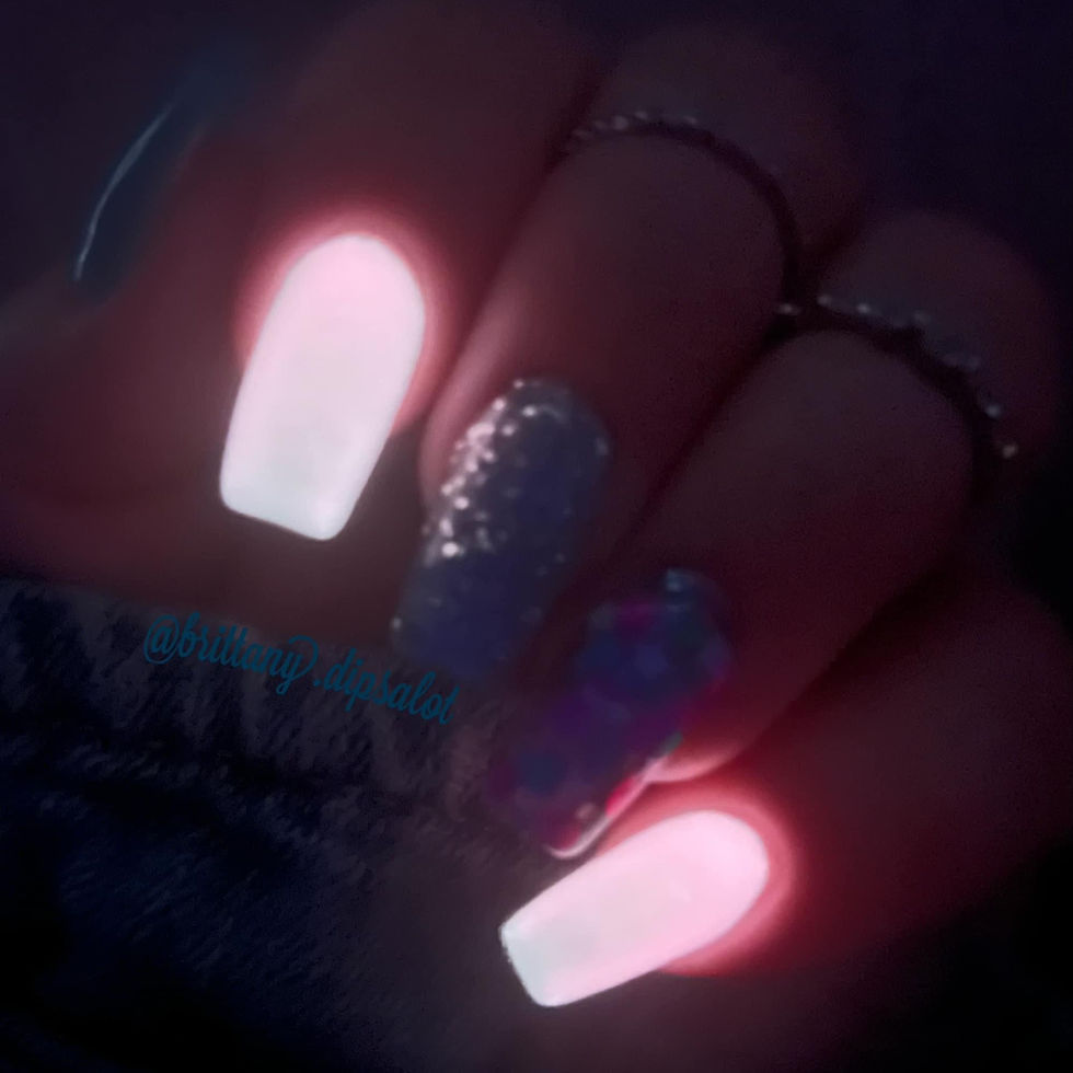 Pink Ornament- Glow Acrylic + Dip