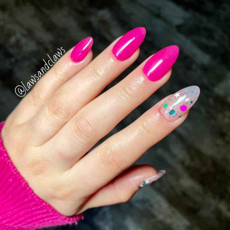 Pink Ornament- Glow Acrylic + Dip