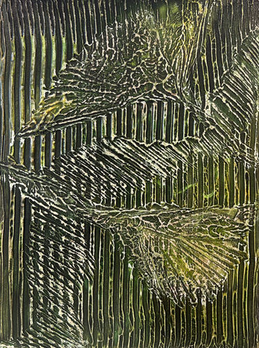 This series of intimate, textured paintings draws its essence from the Japanese art of ikebana—where every element is arranged with purpose, silence, and balance. Much like ikebana compositions, each piece embraces asymmetry, empty space, and the quiet dialogue between movement and stillness. The layered surfaces evoke organic forms—petals, branches, and roots—emerging from patterned fields that resemble both growth and containment.This is ikebana not in floral form, but as a visual meditation on presence, impermanence, and poise.