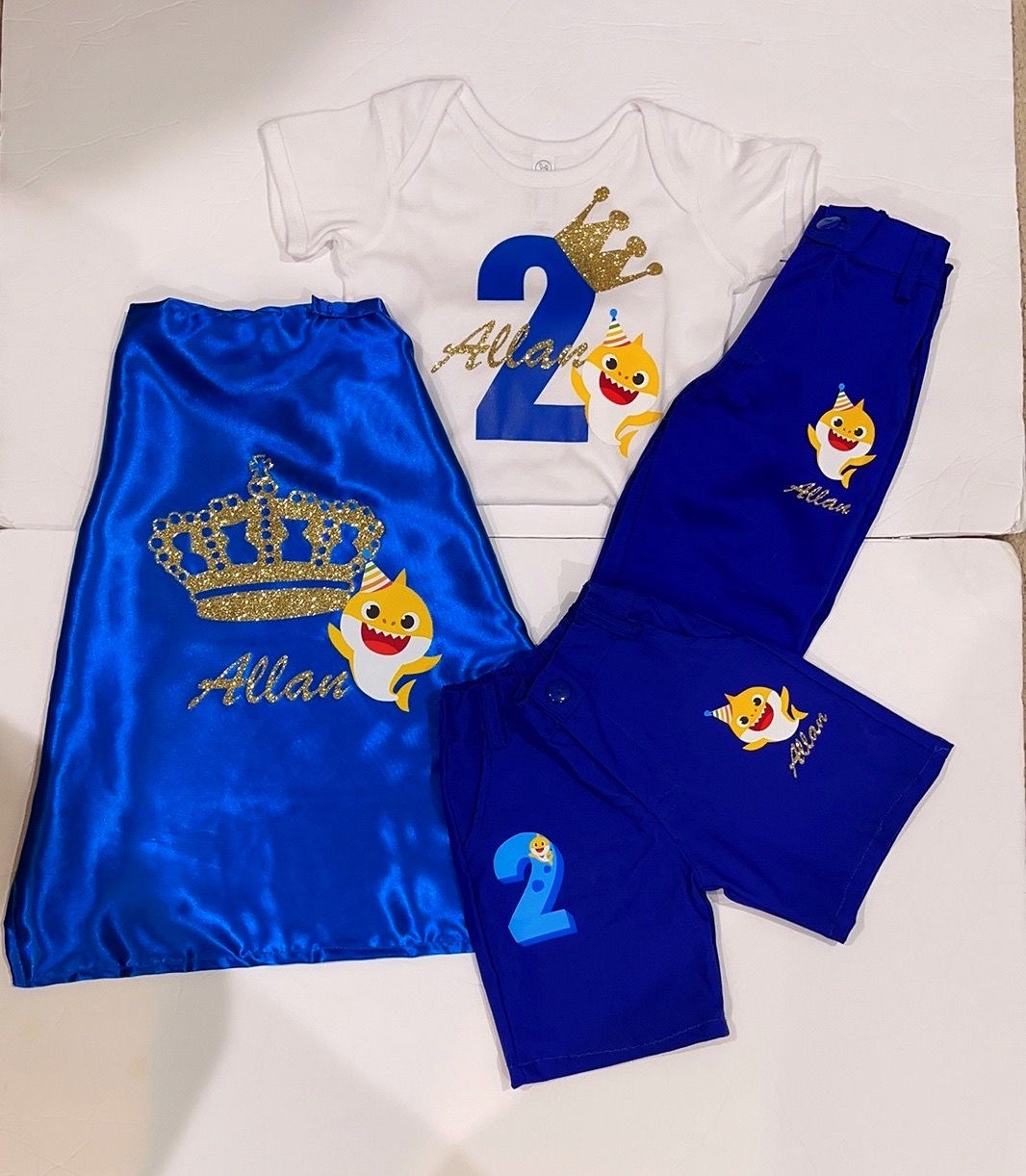 Babyshark boy birthday outfit