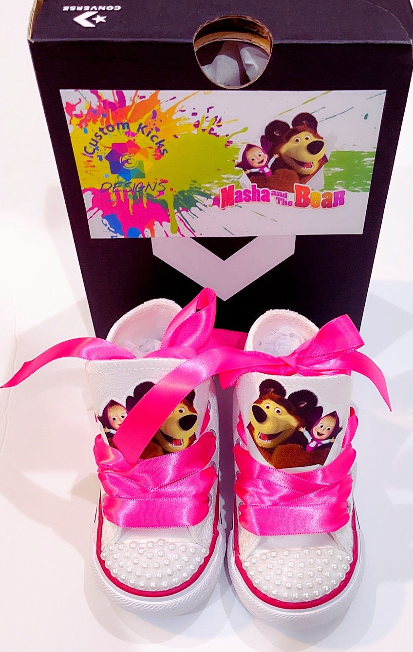 Thumbnail: Masha and bear custom converse 