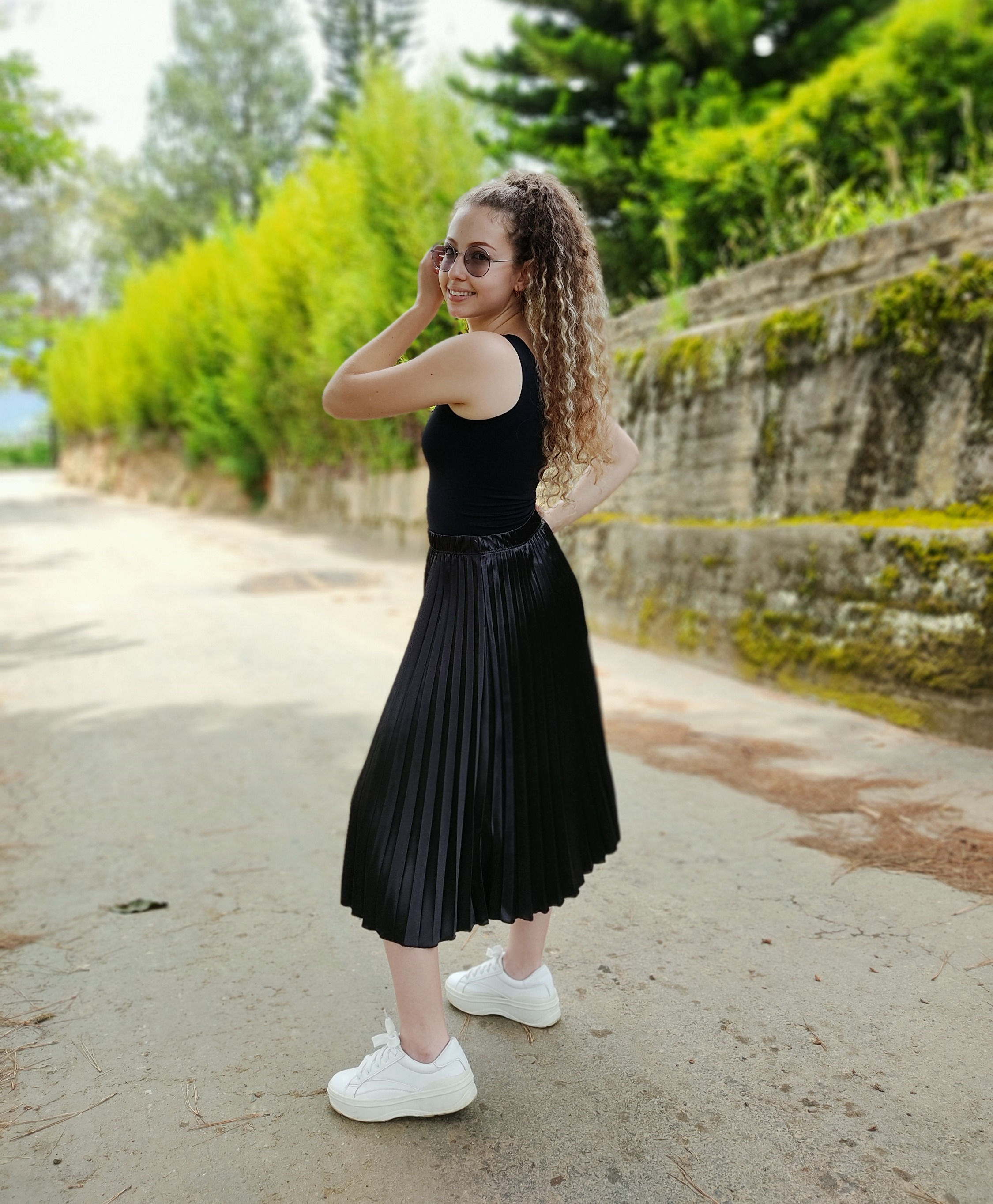 Falda plisada MIDI