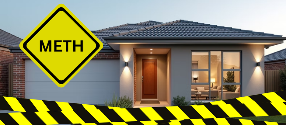 pERTH house with caution tape. Meth contaminated