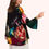 Thumbnail: Chocolate Opulant Florals Kimono Jacket