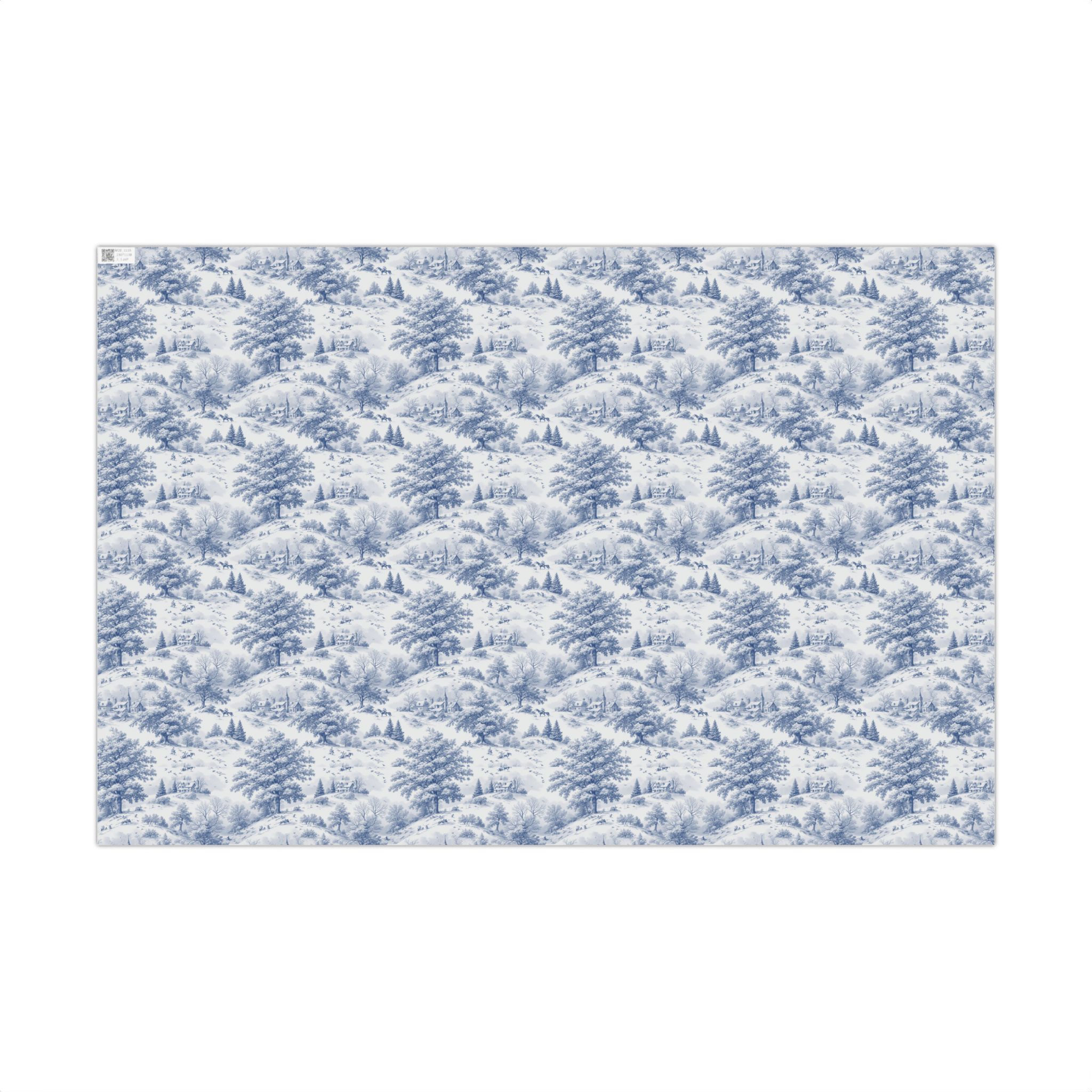 Toile Winter Pattern | Holiday Wrapping Paper for Christmas Eco-Friendly
