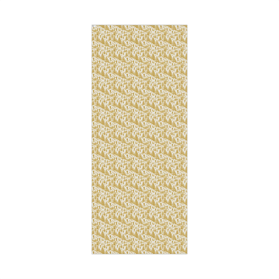 Thumbnail: Gold Forest Pattern Gift Wrap | Christmas Tree Wrapping Paper